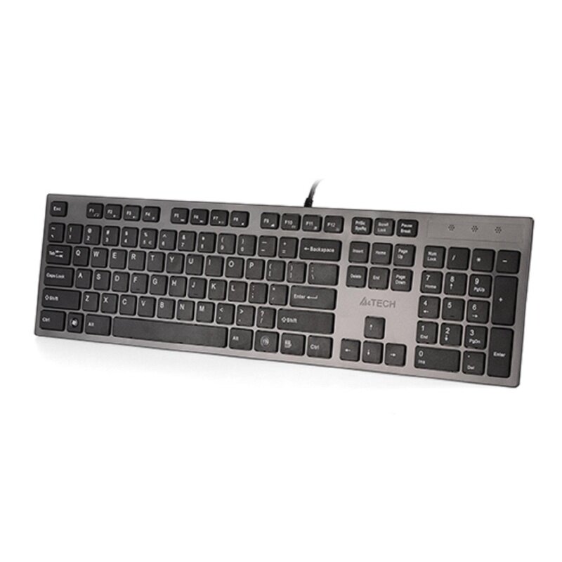 Клавиатура A4Tech Slim, A4, черно-серая, USB (KV-300H) — фото 1