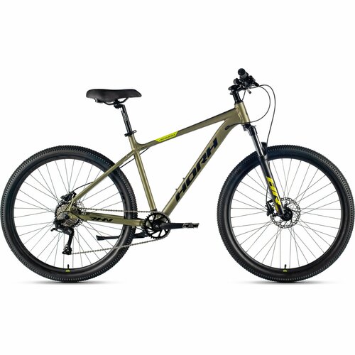 Велосипед горный HORH ROHAN RHD 72 275 2024 хардтейл взрослый мужской алюминиевая рама 9 скоростей дисковые гидравлические тормоза цвет Khaki-Yellow-Black хакижелтыйчерный размер рамы 19 для роста 180-190 см 43201₽