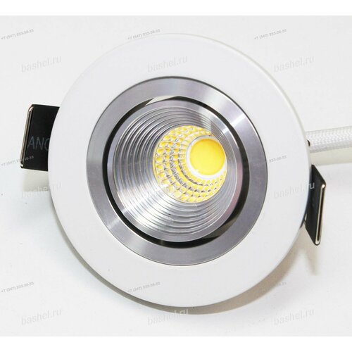Светильник светодиодный 3W 360Lm 4000k D-65mm H-45mm BW1-W Day White корпус белый встраиваемый d-55mm 120 электротовар 2517₽