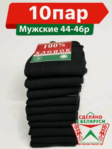 Изображение товара Носки  Мужские "Белорусский Хлопок 100%" 10 пар, размер 29 ( Российский 44-46 )