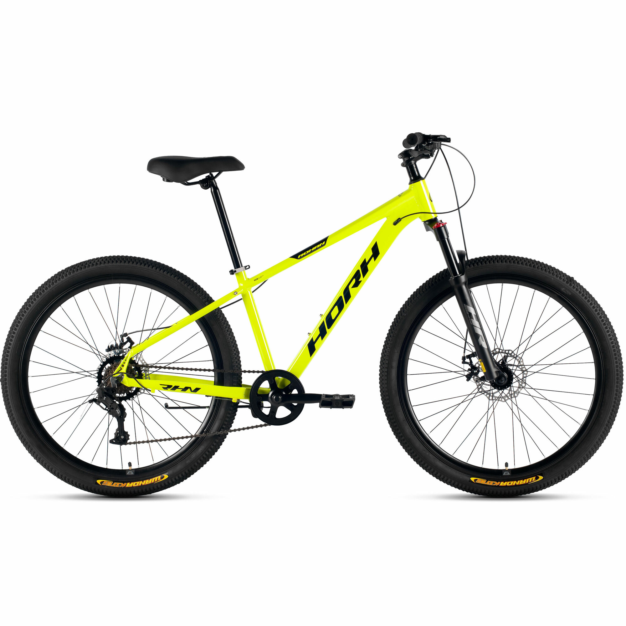 Велосипед горный HORH ROHAN RMD 7.0 27,5" (2024) Green-Black, хардтейл, взрослый, мужской, алюминиевая рама, 7 скоростей, дисковые механические тормоза, размер рамы 15", для роста 160-170 см