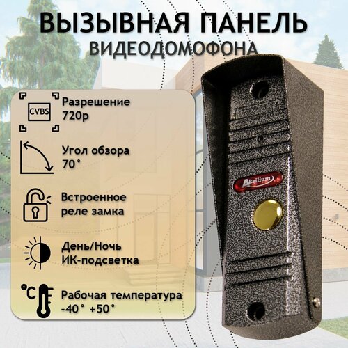 Вызывная панель видеодомофона Aksilium CVBS1S накладная цветная антивандальная 3850₽