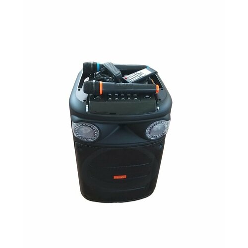 Колонка акустическая портативная Караоке 1196 NEW Р М Р О 6800Вт2 микрофонаПультBluetoothUSBTF cardAuxLed ПодсветкаFMTWSПодключение гитары 2542000₽