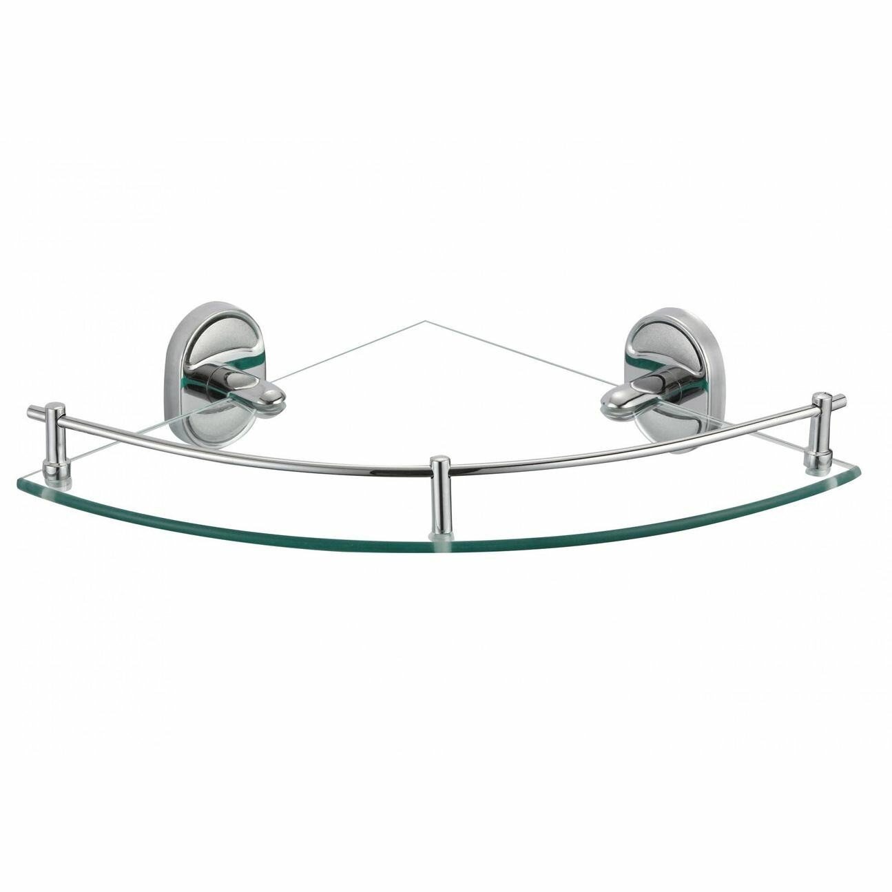 Полка Savol угловая одинарная стеклянная хром S-007073
