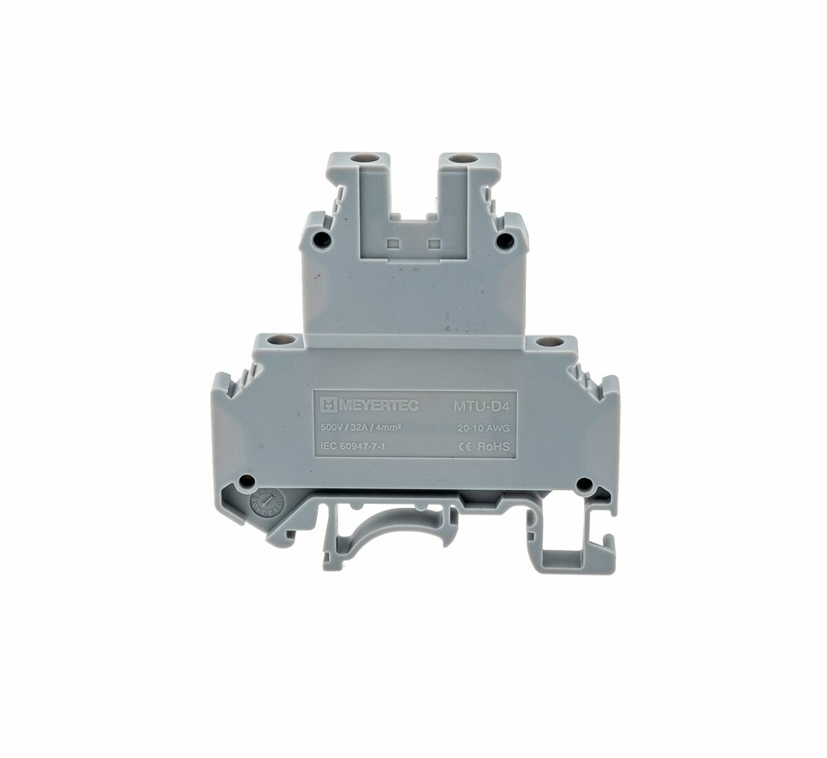Двухуровневые винтовые клеммы Meyertec MTU-D4, 4мм2 (уп. 15шт)