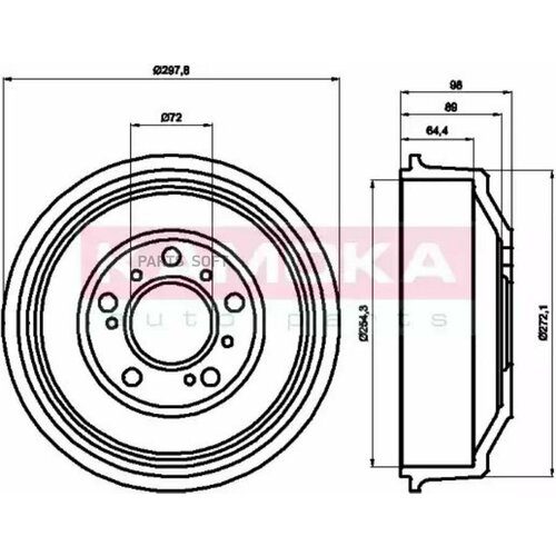 KAMOKA 104017 Барабан тормозной 17888₽