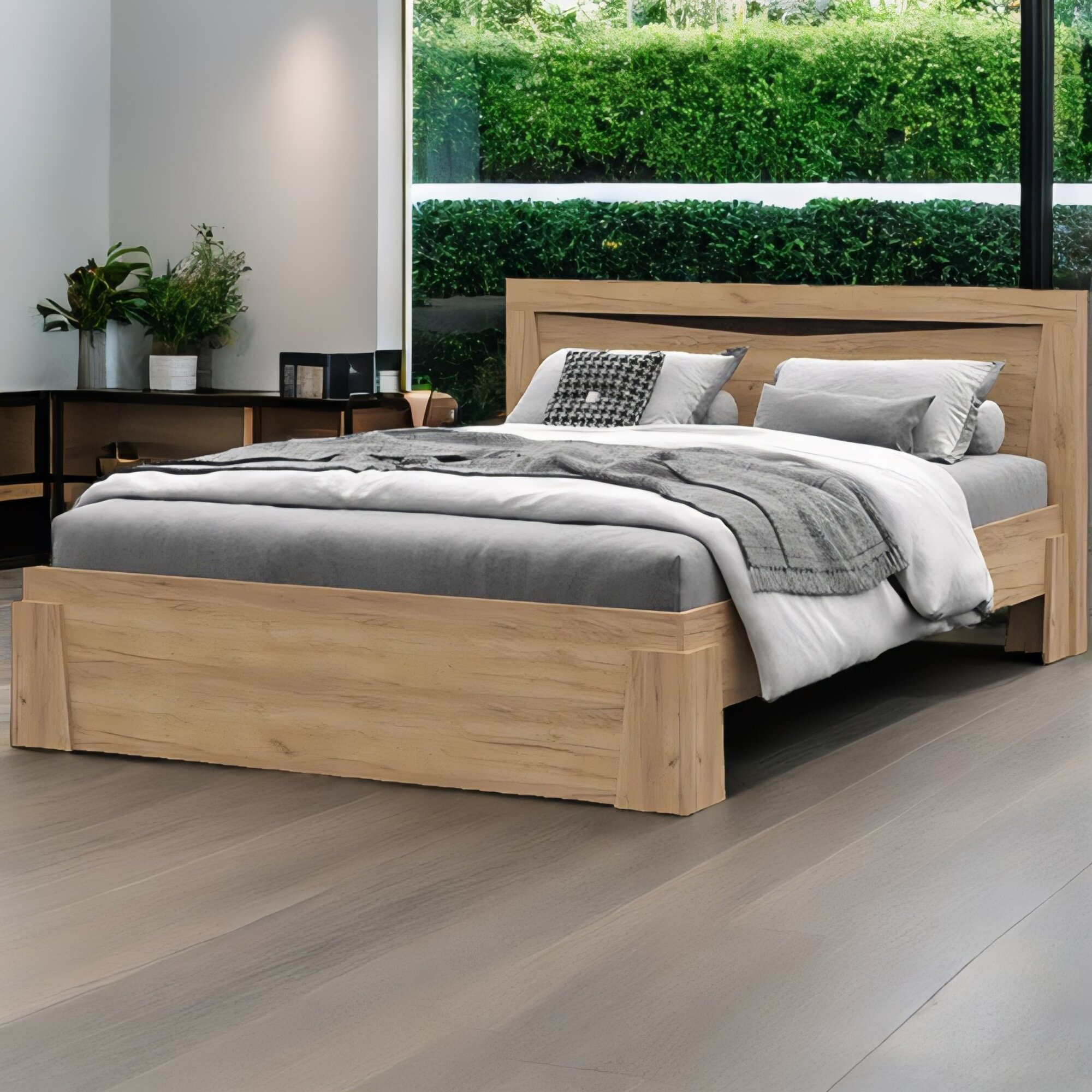 фото Двуспальная кровать "Паола" КР 704 (150х84.4х212 см) Венге/Дуб крафт золото Стендмебель