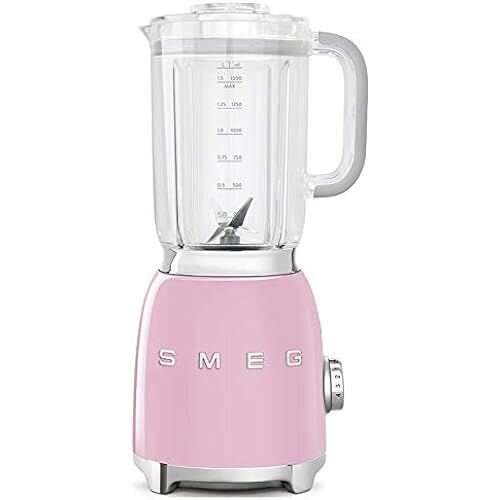 Миксер Smeg BLF01PKEU, 800, алюминий, 1500 миллилитров, пастельно-розовый — фото 1