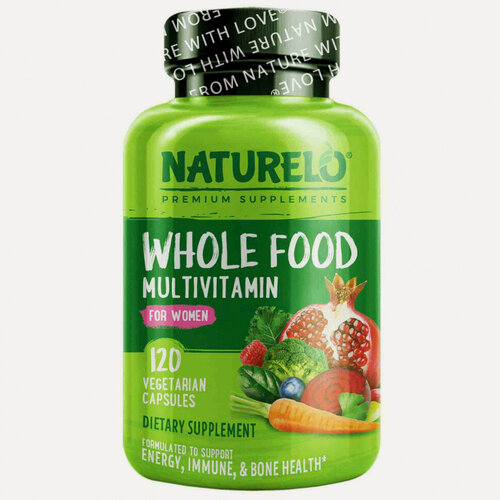 Изображение товара NATURELO, мультивитамины из цельных продуктов для женщин, 120 вегетарианских капсул