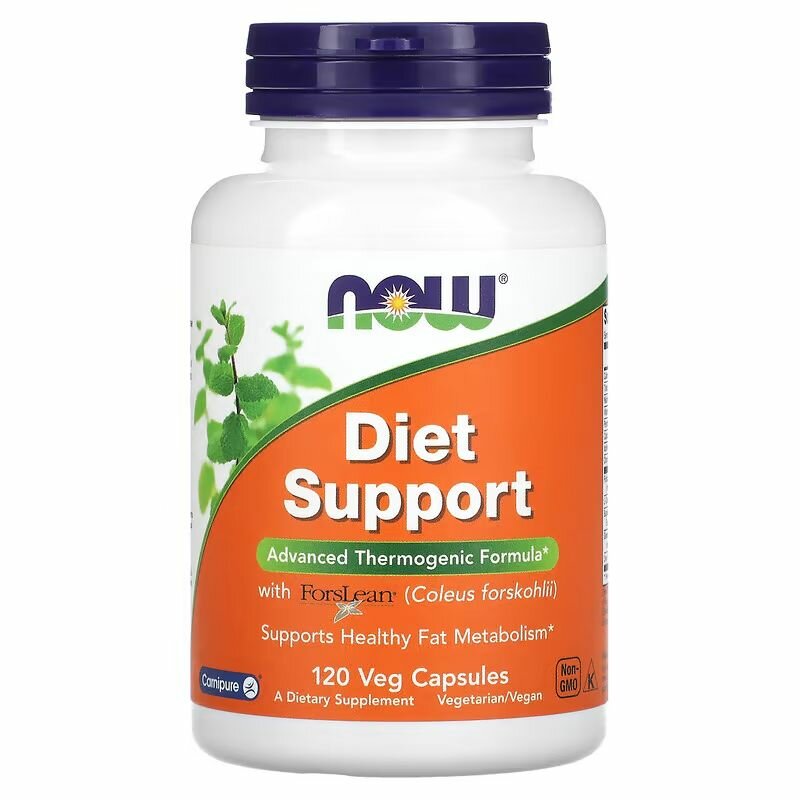 Биологически активная добавка к пище Диет Саппорт Diet Support NOW капсулы массой 855 мг 120 капсул