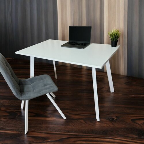 Изображение товара Игровой компьютерный стол/ Лофт, 120*70 см, цвет столешницы Белый, Ножки ник белые