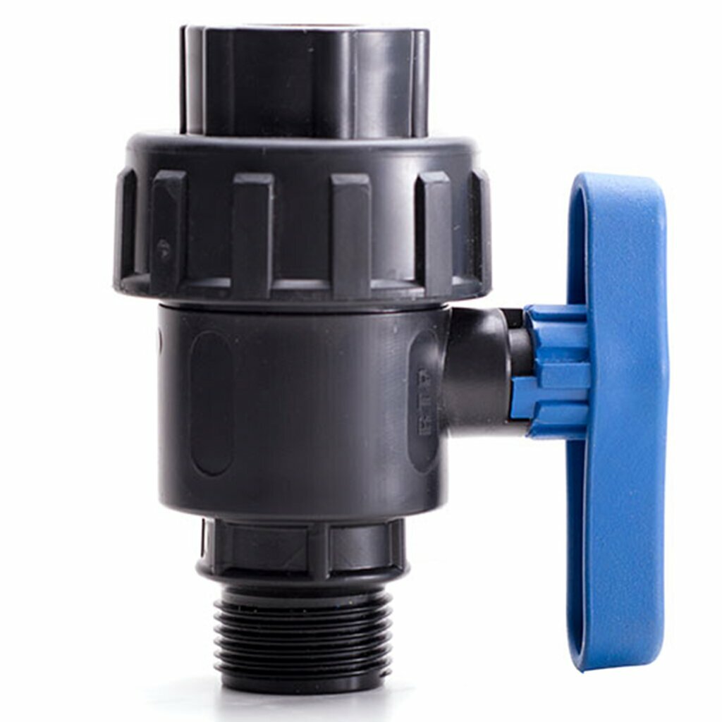 фото ПНД кран РосТурПласт с внутренней резьбой 1/2" и наружной резьбой 1/2"