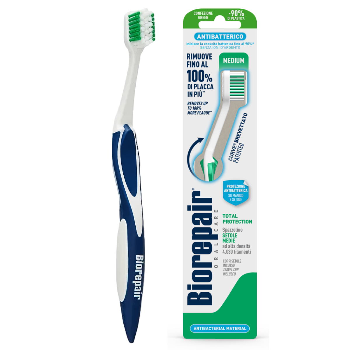 Зубная щетка Biorepair Total Protection синяя