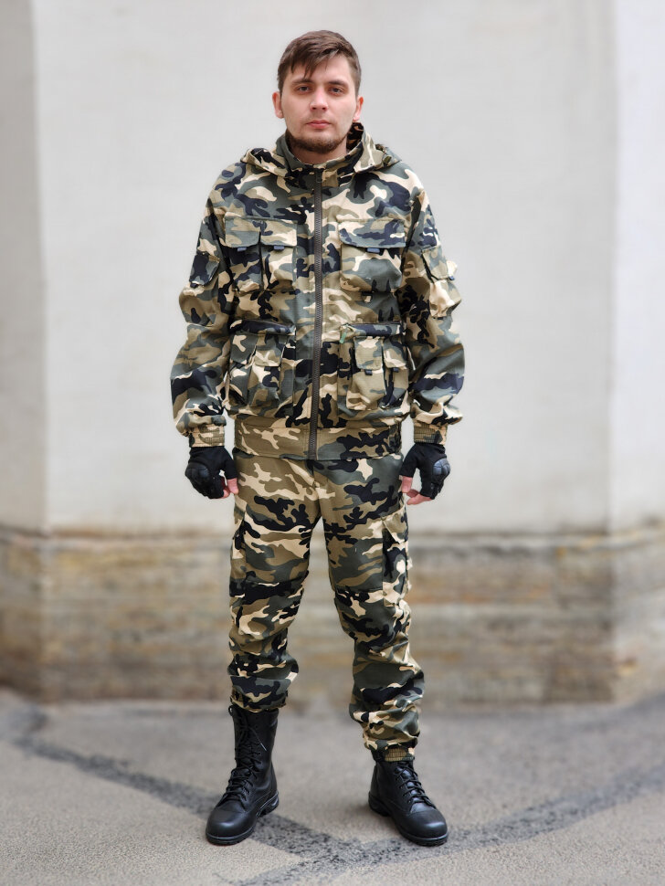 Мужской камуфляжный костюм, рип-стоп, КМФ, 56-58/179-182 (56-58/179-182)