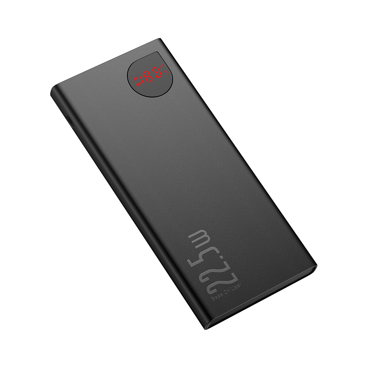 Портативный аккумулятор BASEUS Adaman Metal Digital Display Quick Charge Power Bank 22.5W, 3A, 20000 мАч, Черный, Быстрая зарядка, Дисплей — фото 1