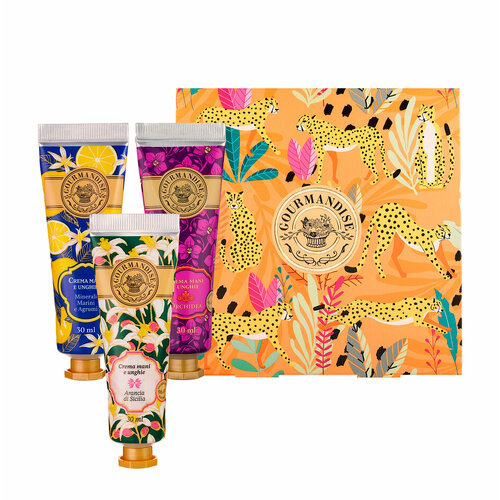 GOURMANDISE Набор Трио кремов для рукМорские минералы Цитрус Сицилийский апельсин Орхидея3х30 мл 715₽
