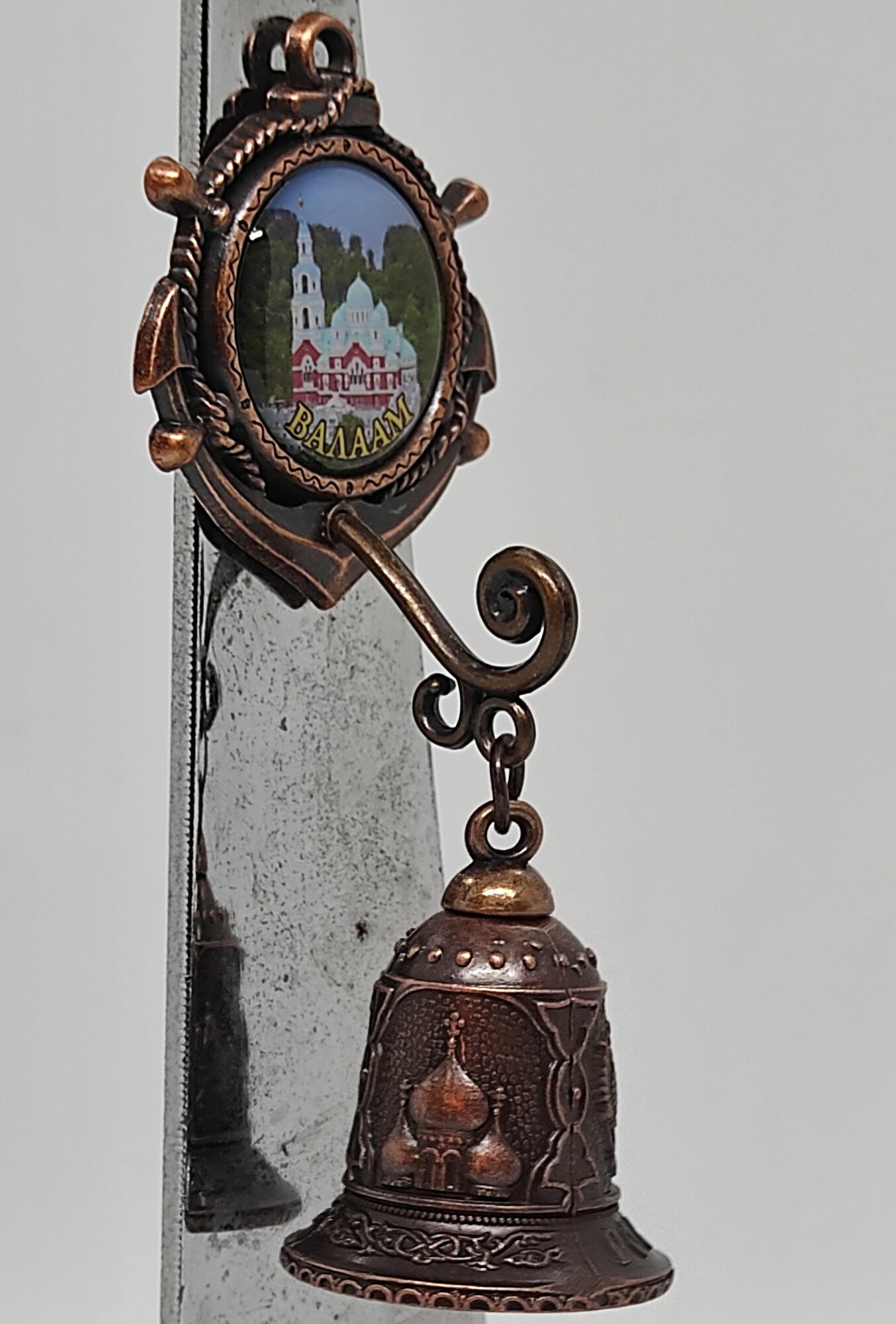 Магнит-колокольчик "валаам-якорь ", медь — фото 1