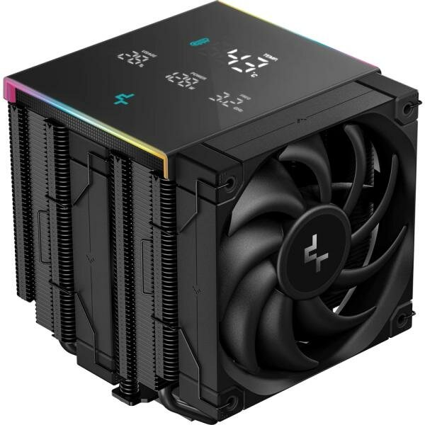 Устройство охлаждения(кулер) Deepcool AK620 Digital Pro ARGB Soc-AM5/AM4/1151/1200/2066/1700 черный 4-pin 25dB Al+Cu LCD 260W 1491gr Ret (R-AK620-BKAP