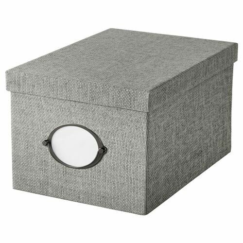 IKEA KVARNVIK - коробка с крышкой серый