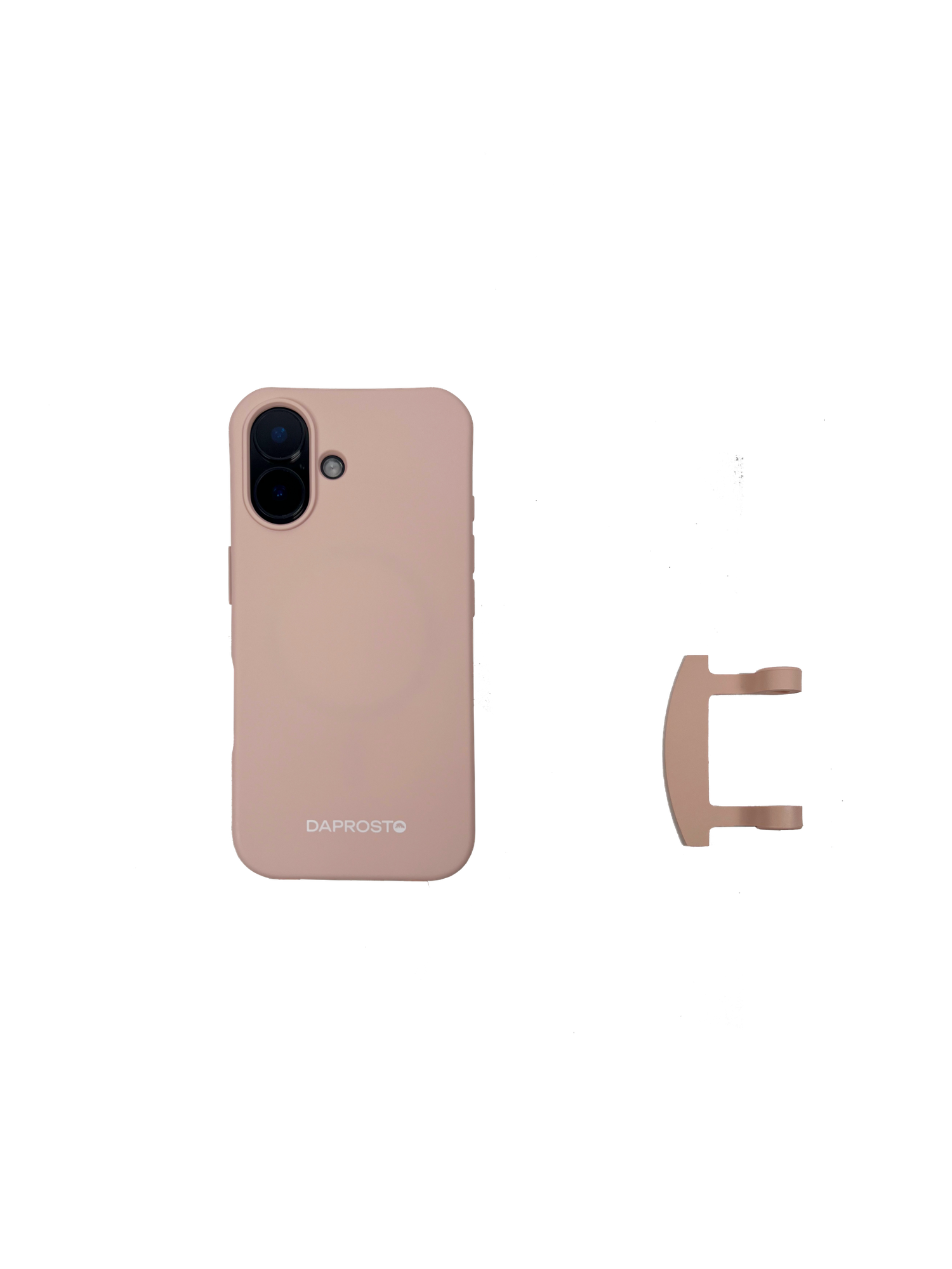 Чехол для iPhone 16 MagSafe съемное крепление для шнурка из TPU DAPROSTO Pink Velvet (без шнурка) — фото 1