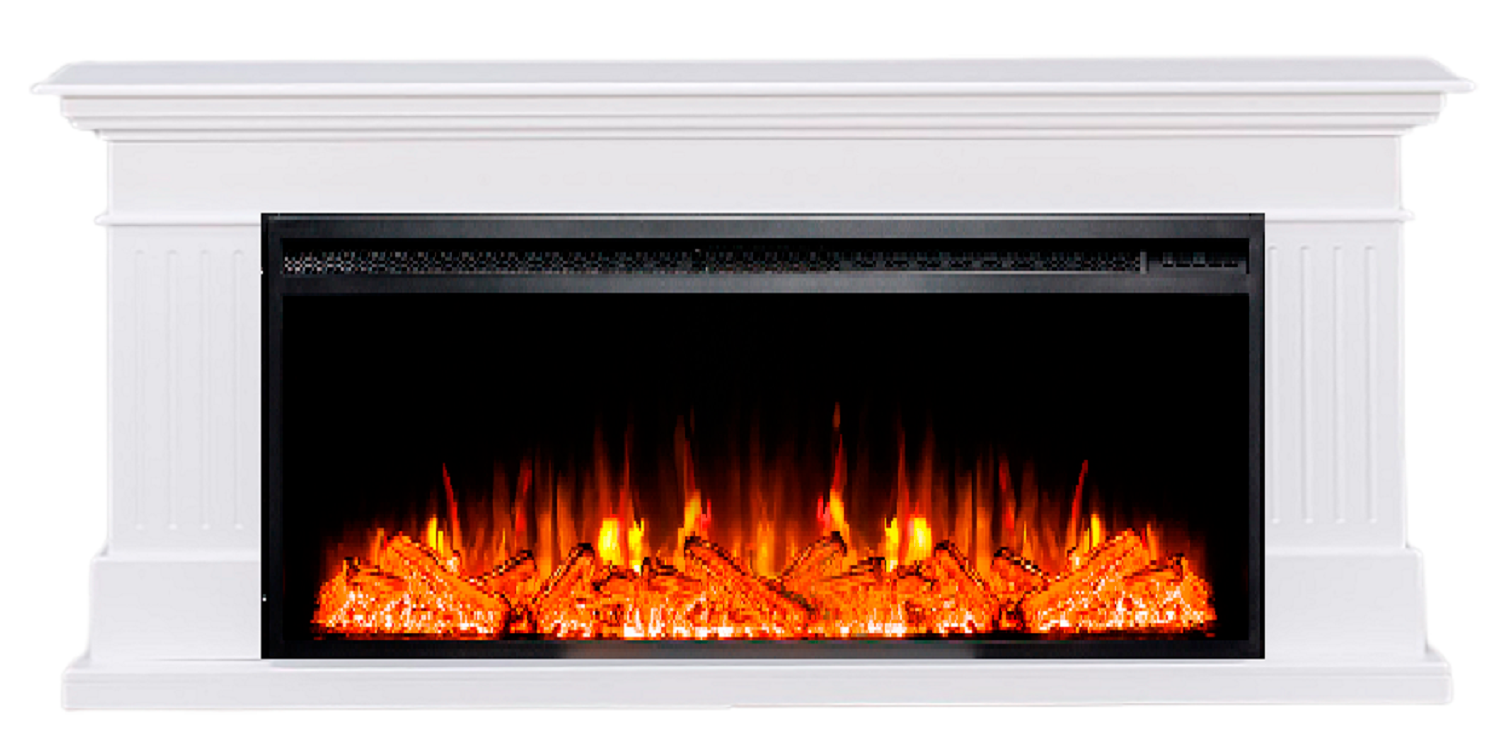 Камин электрический Elekam Prime с очагом Pulsar 38 белый с черным