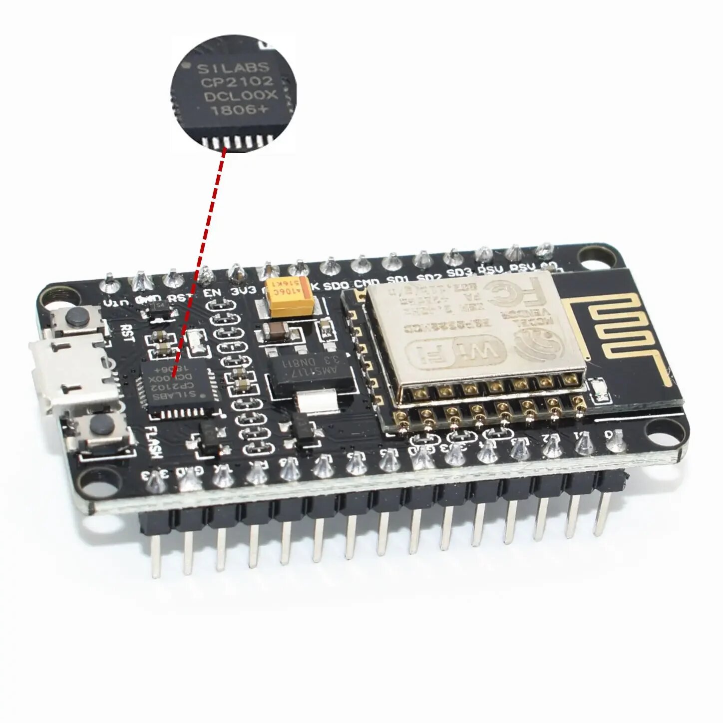 NodeMCU V3 WiFi модуль ESP8266, V3 Nodemcu-CH340 — фото 1