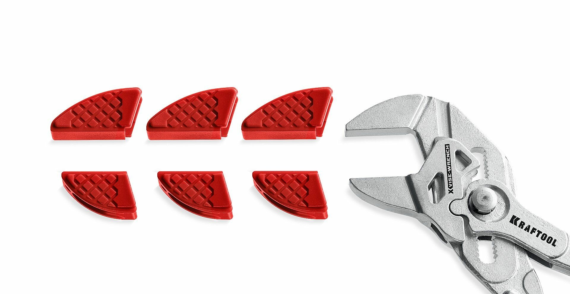 Защитные накладки KRAFTOOL Vise-Wrench на губки клещей, сменные, 250 мм, набор из 3-х пар 22067-S3