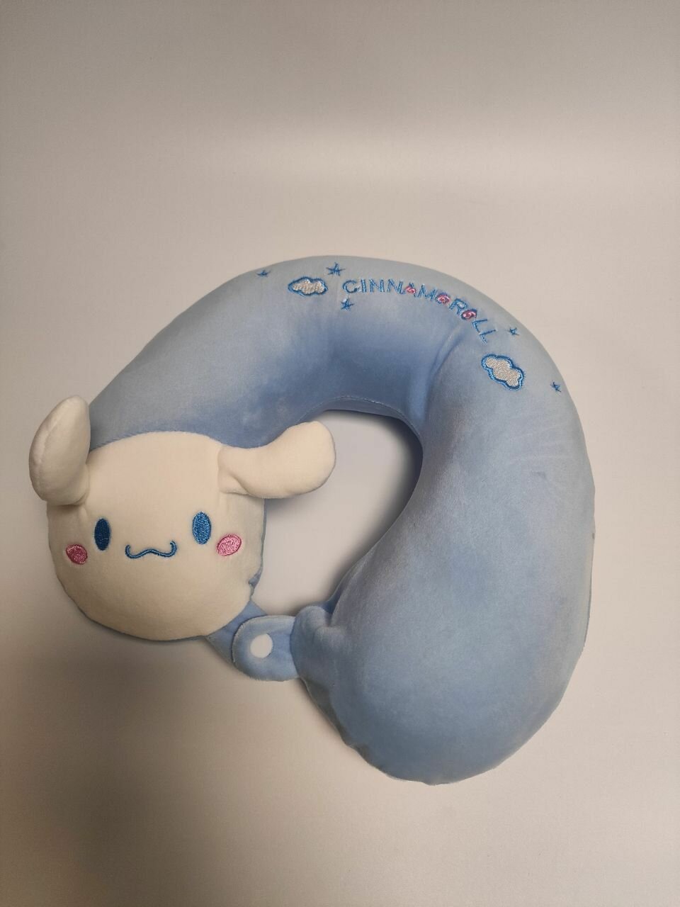 Подушка для шеи , 1 шт., размер XL, розовый, белый, голубой — фото 1