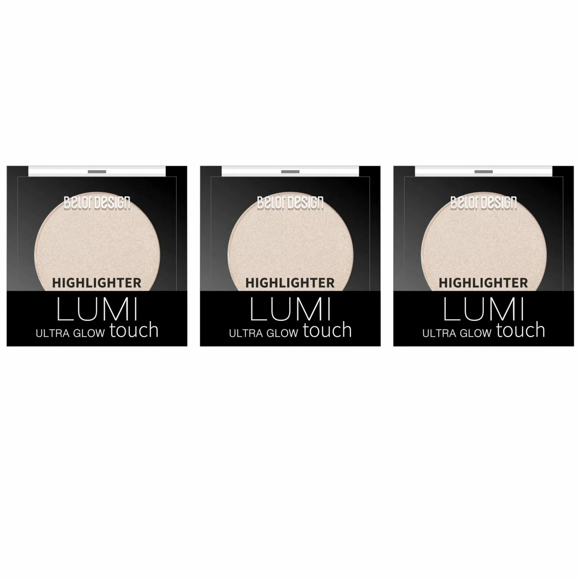 Belor Design Хайлайтер Lumi touch, тон 001, 10 г, 3 шт