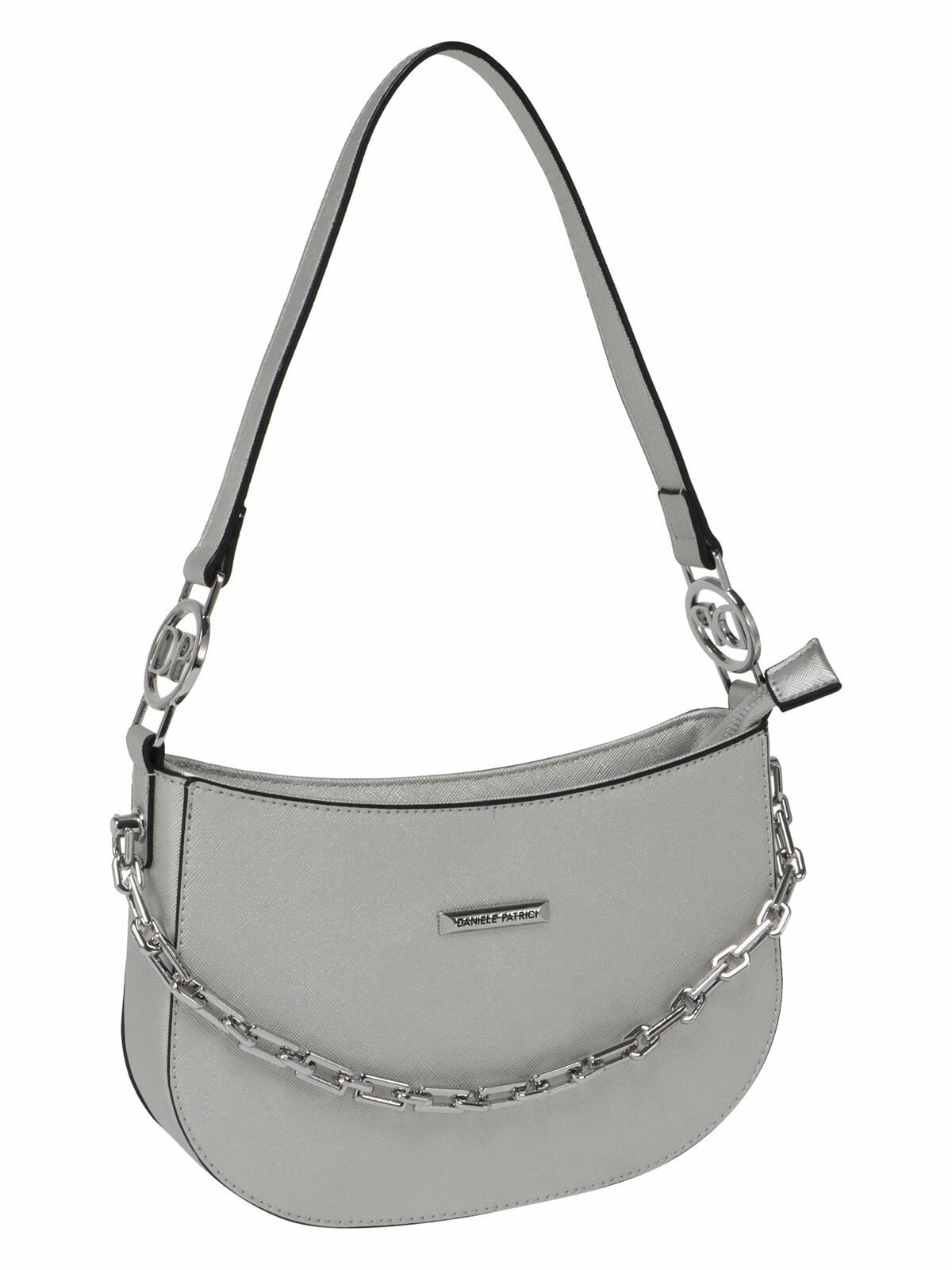 Сумка багет Daniele Patrici, серебристый — фото 1