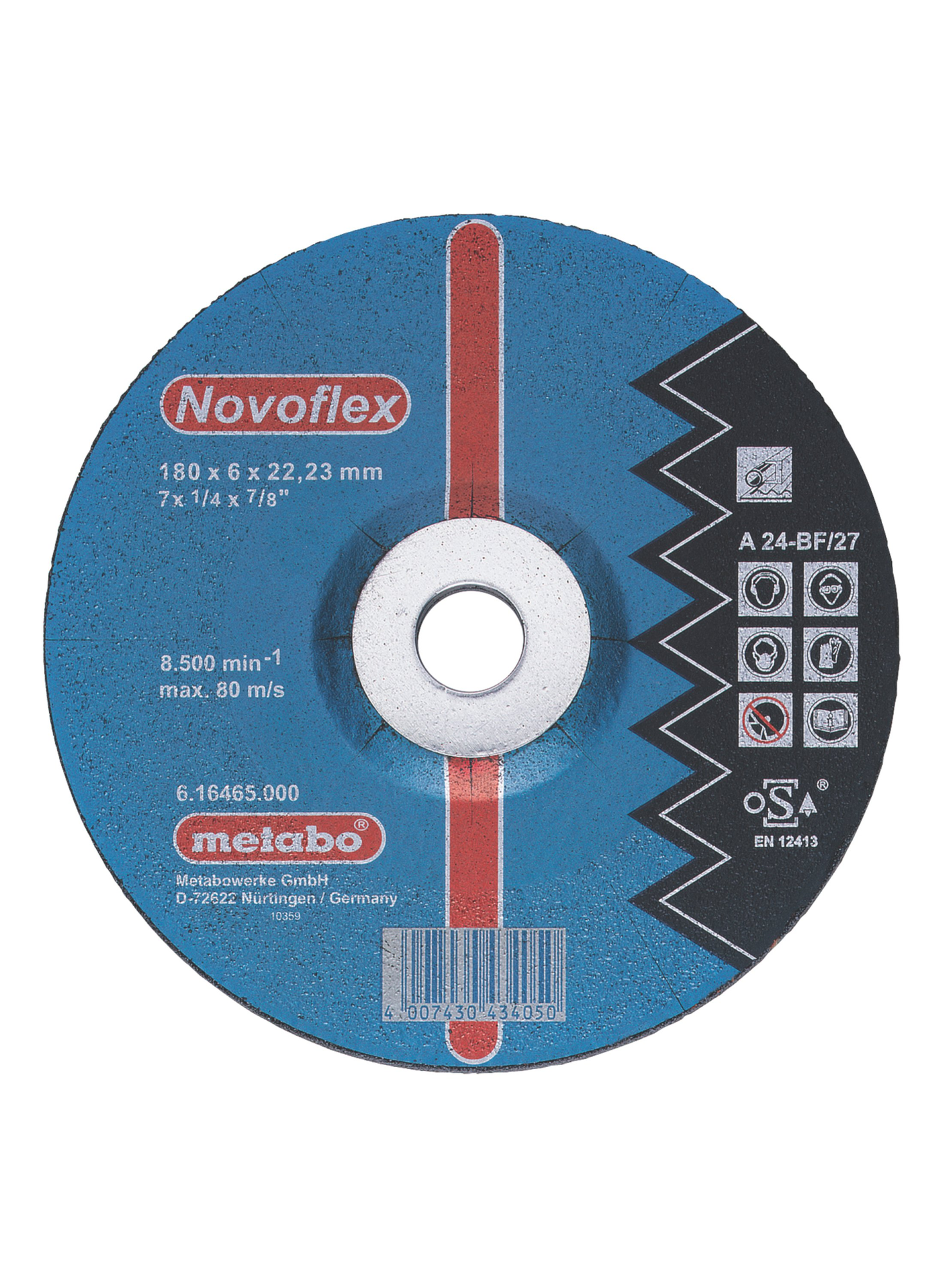 Диск шлифовальный Novoflex по металлу (125x222х6 мм) Metabo 616462000