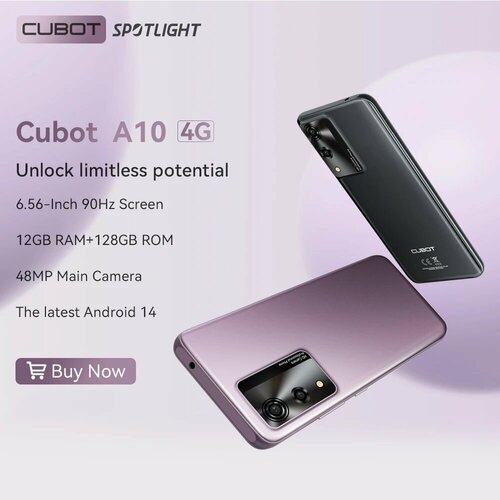Смартфон Cubot A10 4128ГБ global Cubot A10 Смартфон Черный 4ГБ 128ГБ global Новый 01042024 775700₽