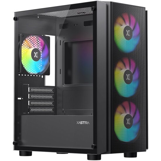 Корпус Xastra A402M 4FRGB, черный