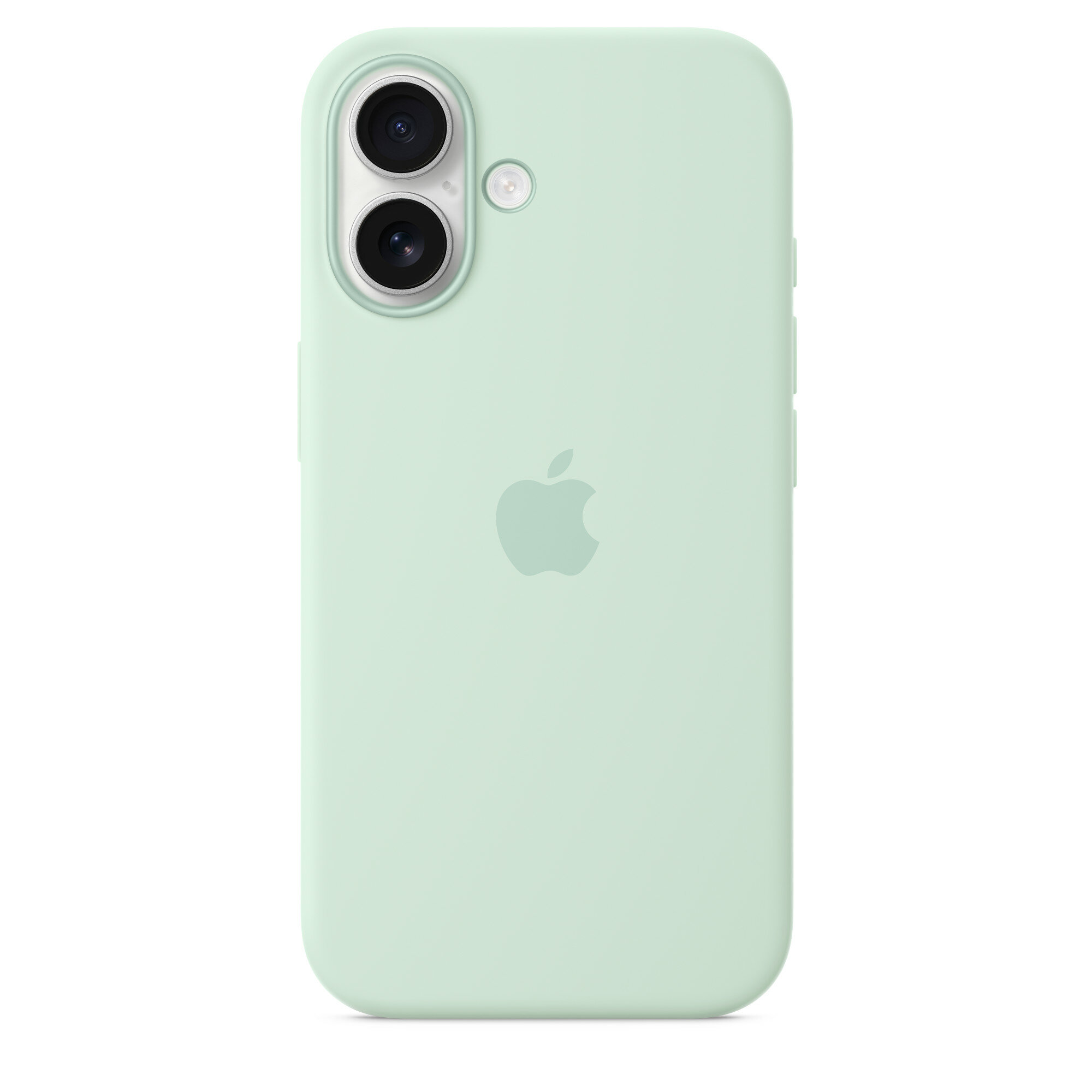 Чехол силиконовый MagSafe для iPhone 16 Aquamarine, Silicone case MagSafe для айфон 16 - Мятный