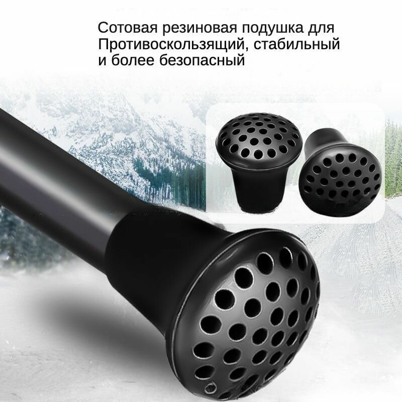 Титановая легкая раскладная трость с ручкой для пожилых людей. Многофункциональная, с антискользящей поверхностью и подходит для походов.