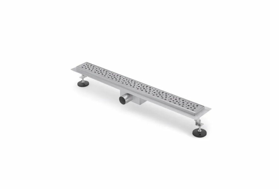 Трап лоток 750х70мм с горизонтальным выпуском из нержавеющей стали TIM BAD417502