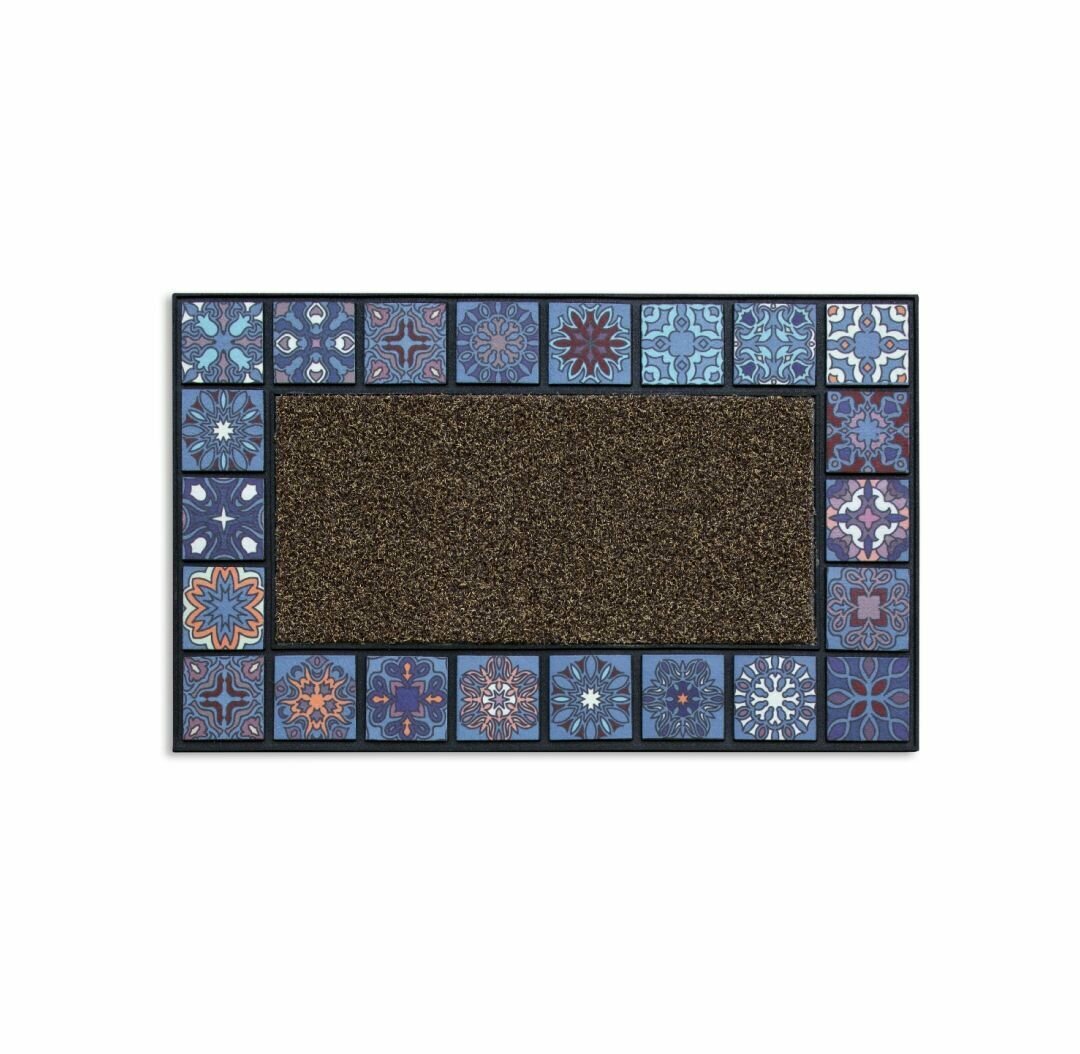 Коврик придверный MOSAIC QUADRO blue