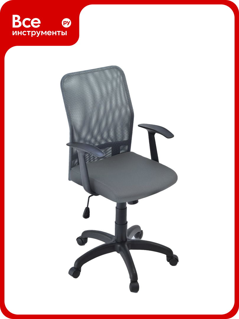 Кресло Фабрикант Альфа Ткань TW №30 серый Ткань S №12 серая PL 600 Т-подлокотник 4610097306075