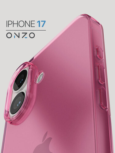 Изображение товара Прозрачный чехол на Айфон 17 / Защитный бампер для iPhone 17 тонкий, розовый