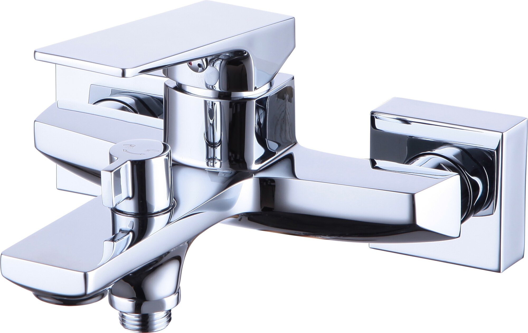 Смарт-Лофт смеситель для ванны и душа, керамический переключатель, с аксессуарами, хром (SM253503AA)