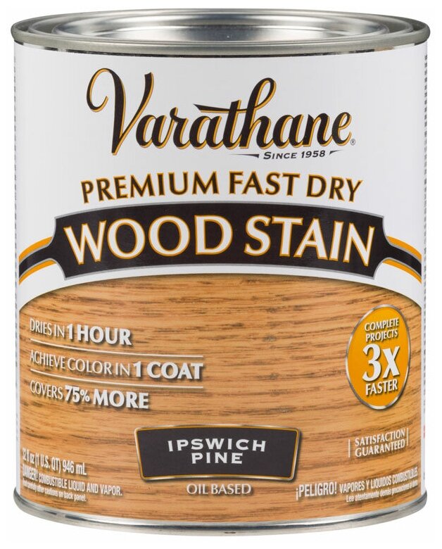 Varathane Premium Fast Dry Wood Stain тонирующее прозрачное масло для дерева  ипсвическая сосна  0 236 л 