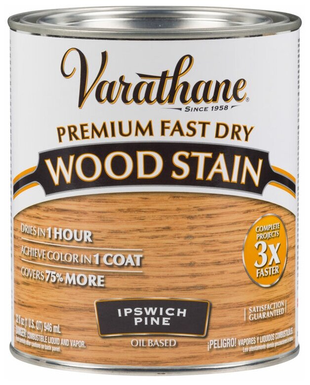 "Морилка - Масло Для Дерева Varathane Premium Fast Dry Wood Stain ипсвическая сосна 0,236 л"