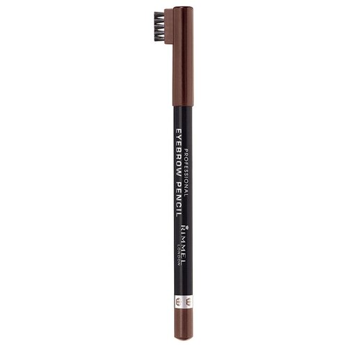 Карандаш для бровей с щеточкой RIMMEL Professional, тон 001 dark brown