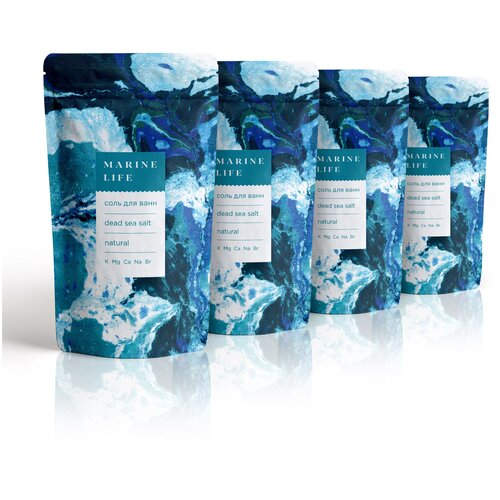Набор соли для ванн Мертвого моря Marine Life , программа очищение и восстановление организма, 4 кг