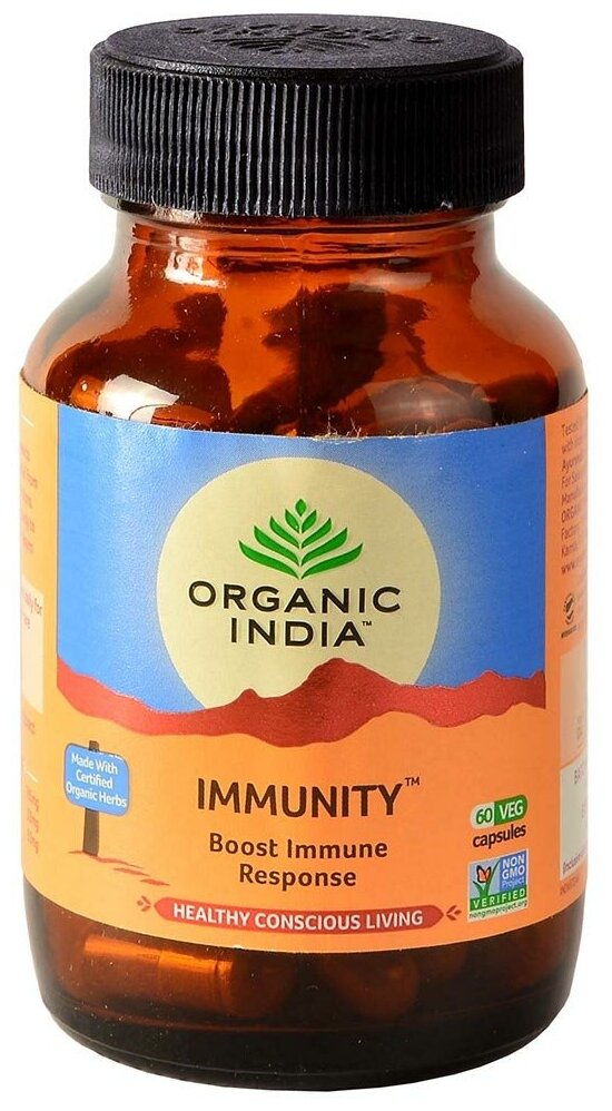 Immunity Boost Immune Response Organic India (Иммунити повышение иммунитета Органик Индия) 60 капсул