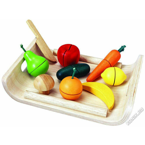 Plan Toys Фрукты и овощи 3416 деревянные игрушки plan toys нарежь фрукты и овощи
