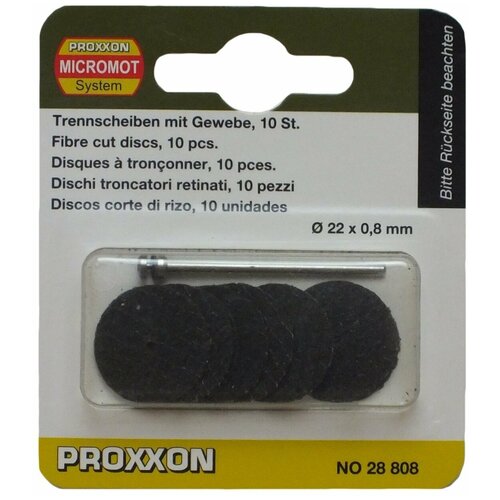 Армированные отрезные диски, 22 мм, Proxxon 28808, Проксон 28808