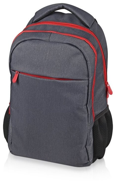 Рюкзак Metropolitan, серый с красной молнией и черной подкладкой