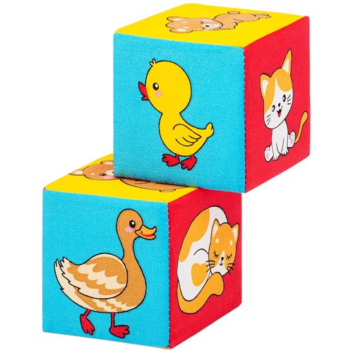 Набор мягких кубиков Мякиши «Мама и Малыш» игрушка кубики мякиши мама и малыш