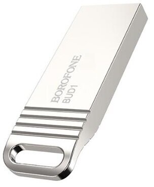 USB флеш-накопитель BOROFONE BUD1 Nimble, USB 2.0, 16GB, серебристый